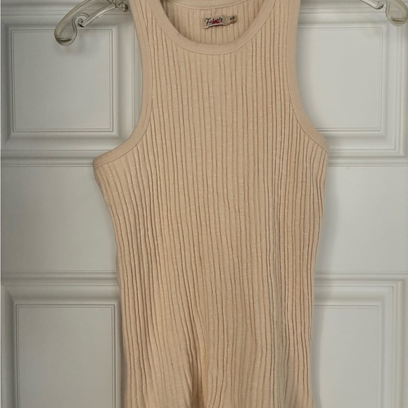 Faherty Tops - Faherty Ribbed Cream Tank Top